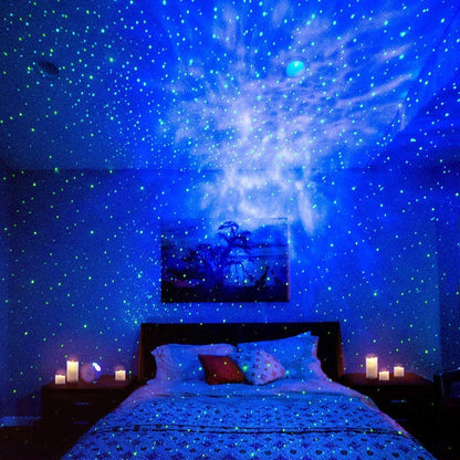 Sky Lite - LED Laser Star Projector, Galaxy Lighting, Nebula Lamp for Gaming Room, Home Theater, Bedroom Night Light (Green Stars)
